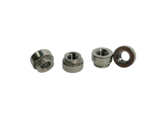 Large-flange threaded nuts viewed from several sides
