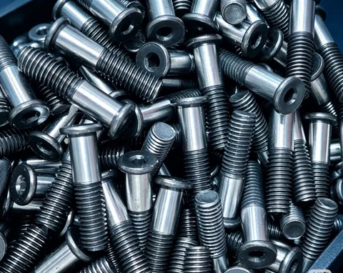 Socket-head fasteners with smooth shoulders and external threaded sections