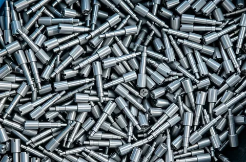 Stepped turned parts with reduced diameters and slotted ends