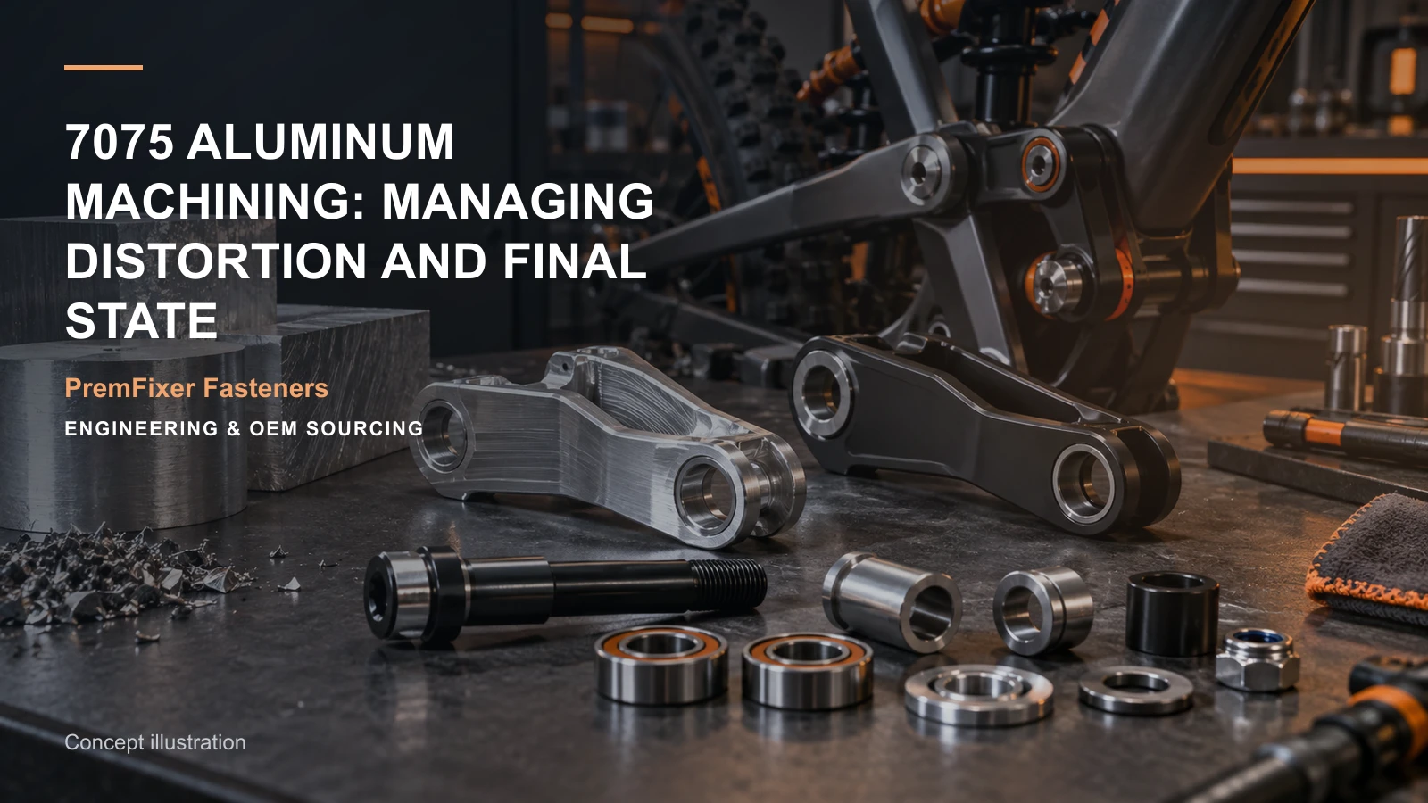Concept illustration for 7075 Aluminum Machining: Managing Distortion and Final State.