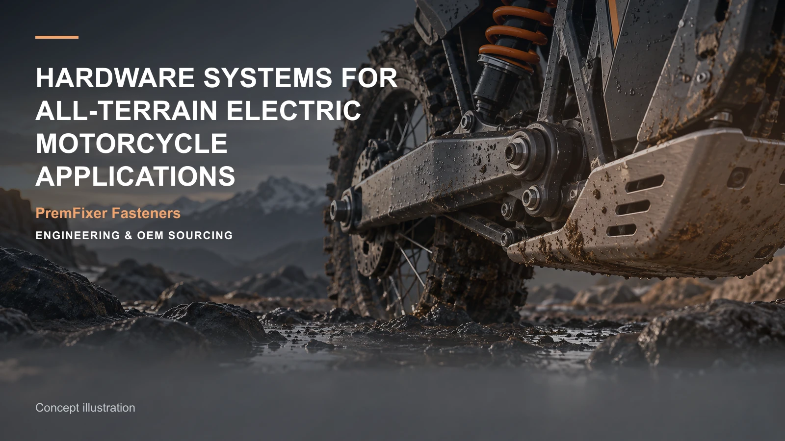 Concept illustration for Hardware Systems for All-Terrain Electric Motorcycle Applications.