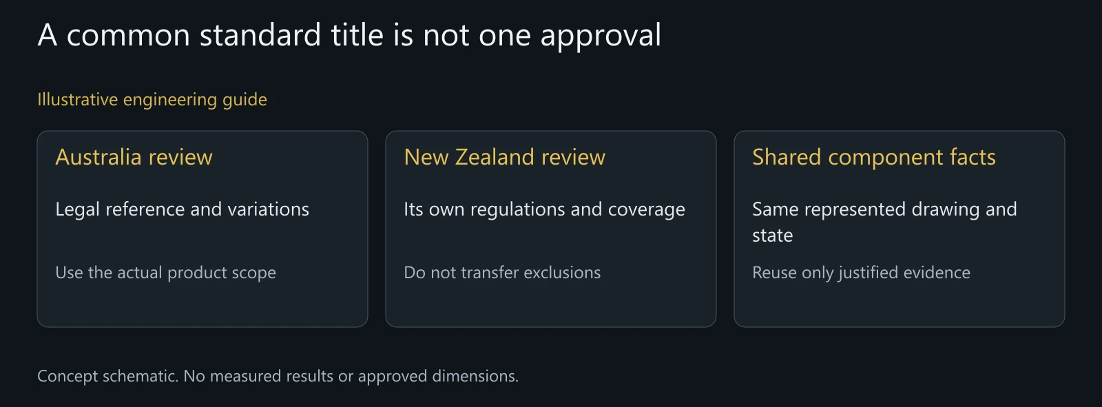 Illustrative destination review without a legal exemption determination, certified result or real shipment approval.