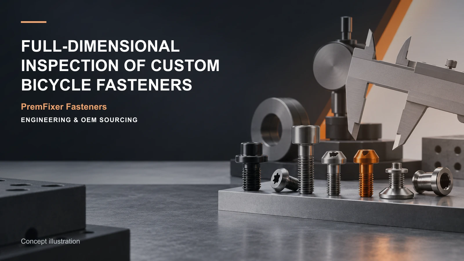 Concept illustration for Full-Dimensional Inspection of Custom Bicycle Fasteners.