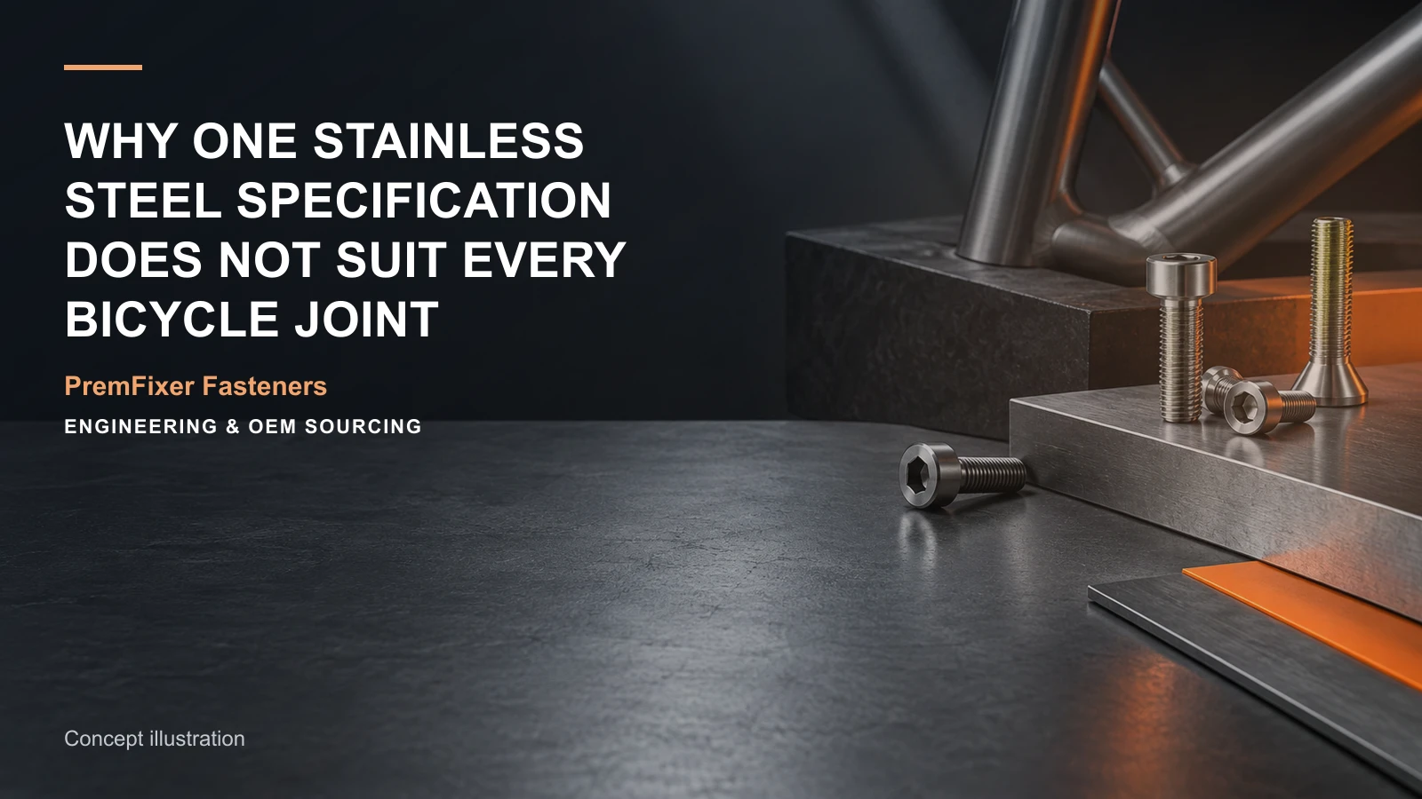 Concept illustration for Why One Stainless Steel Specification Does Not Suit Every Bicycle Joint.