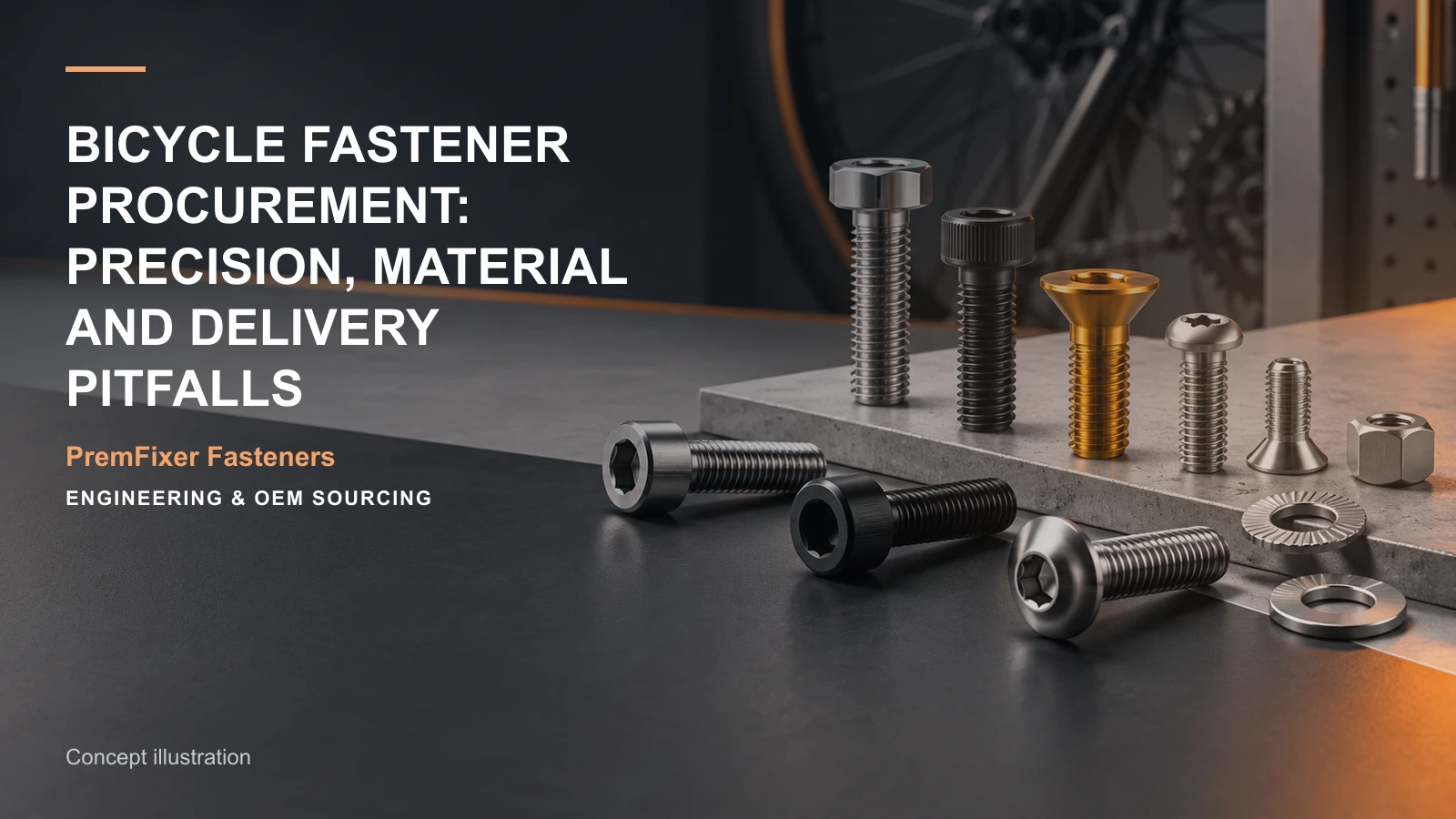Concept illustration for Bicycle Fastener Procurement: Precision, Material and Delivery Pitfalls.
