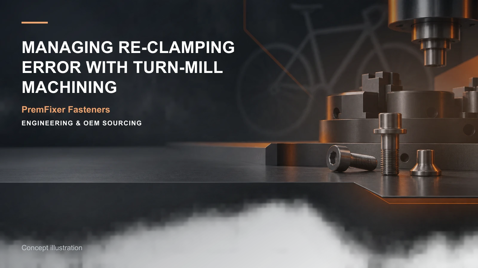Concept illustration for Managing Re-Clamping Error with Turn-Mill Machining.