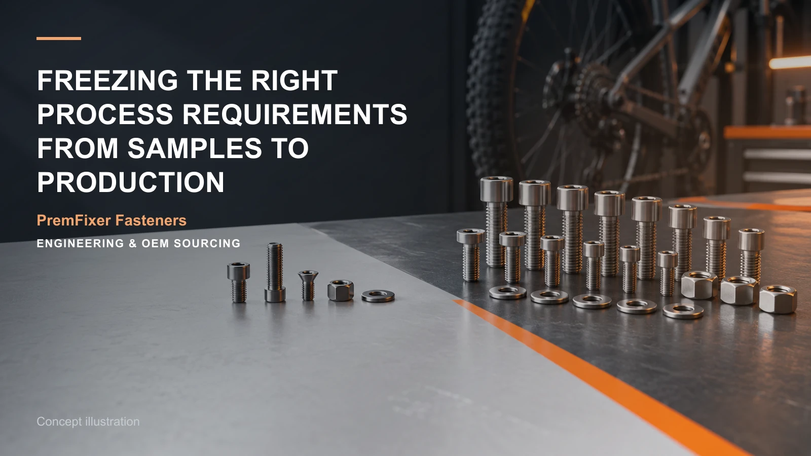 Concept illustration for Freezing the Right Process Requirements from Samples to Production.