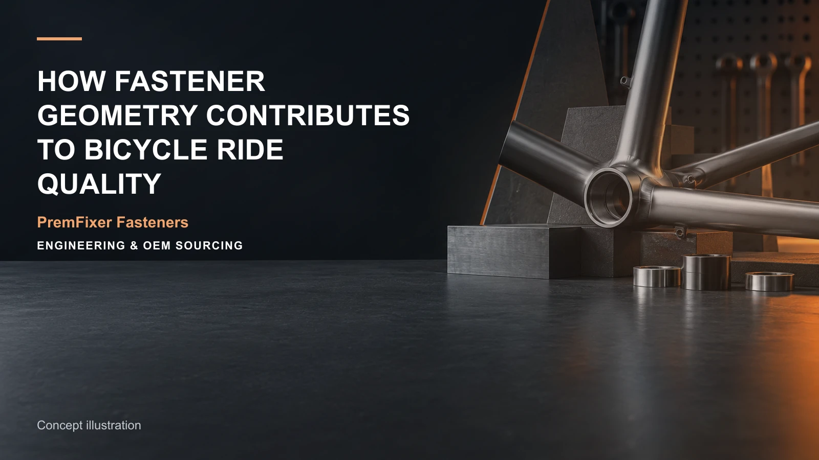 Concept illustration for How Fastener Geometry Contributes to Bicycle Ride Quality.