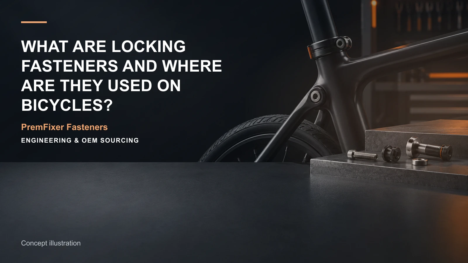 Concept illustration for What Are Locking Fasteners and Where Are They Used on Bicycles?.