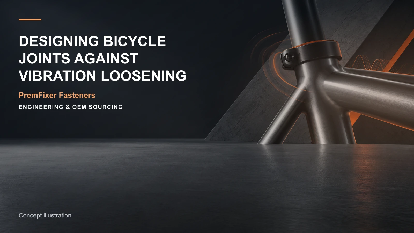Concept illustration for Designing Bicycle Joints Against Vibration Loosening.
