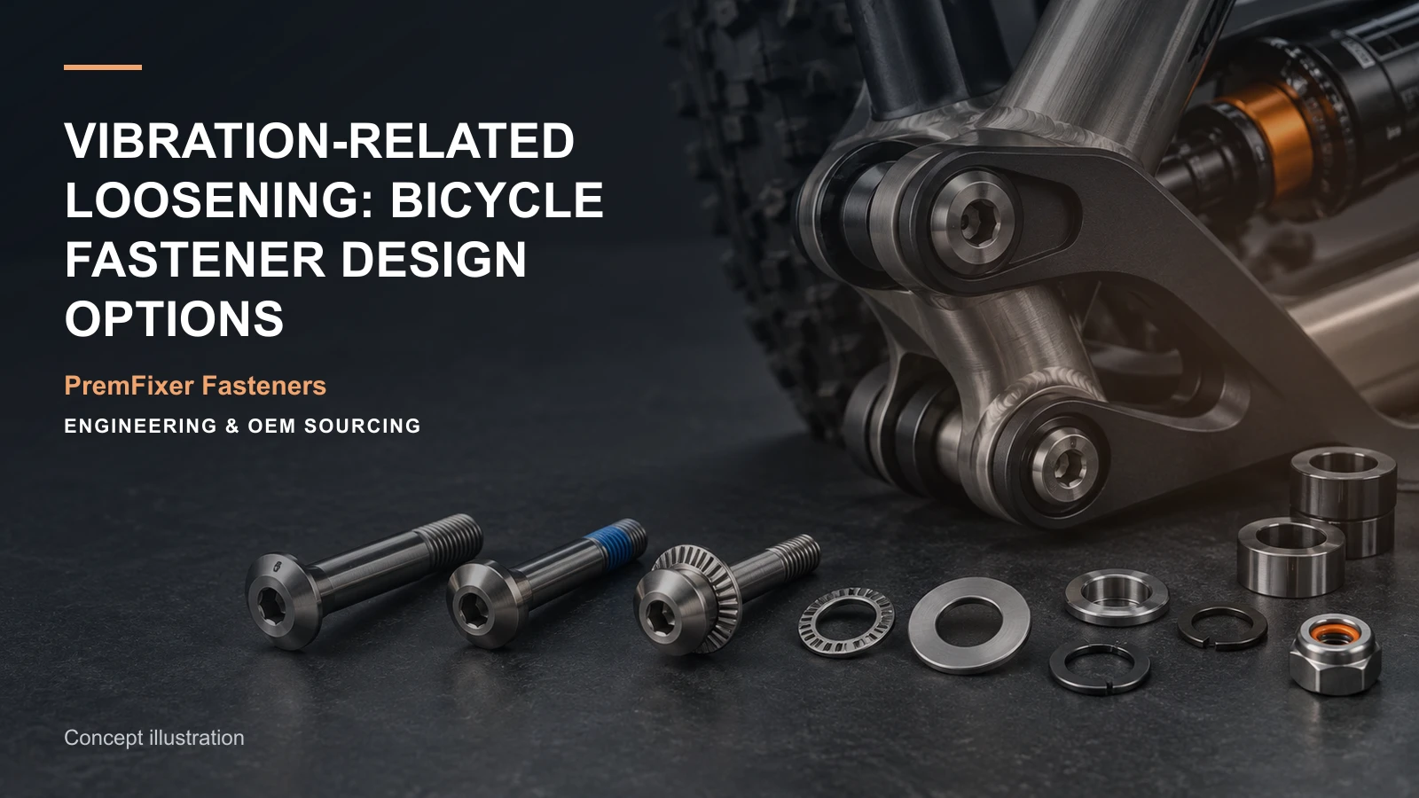 Concept illustration connecting clamped joint, retaining feature and contact interface in a bicycle hardware project.