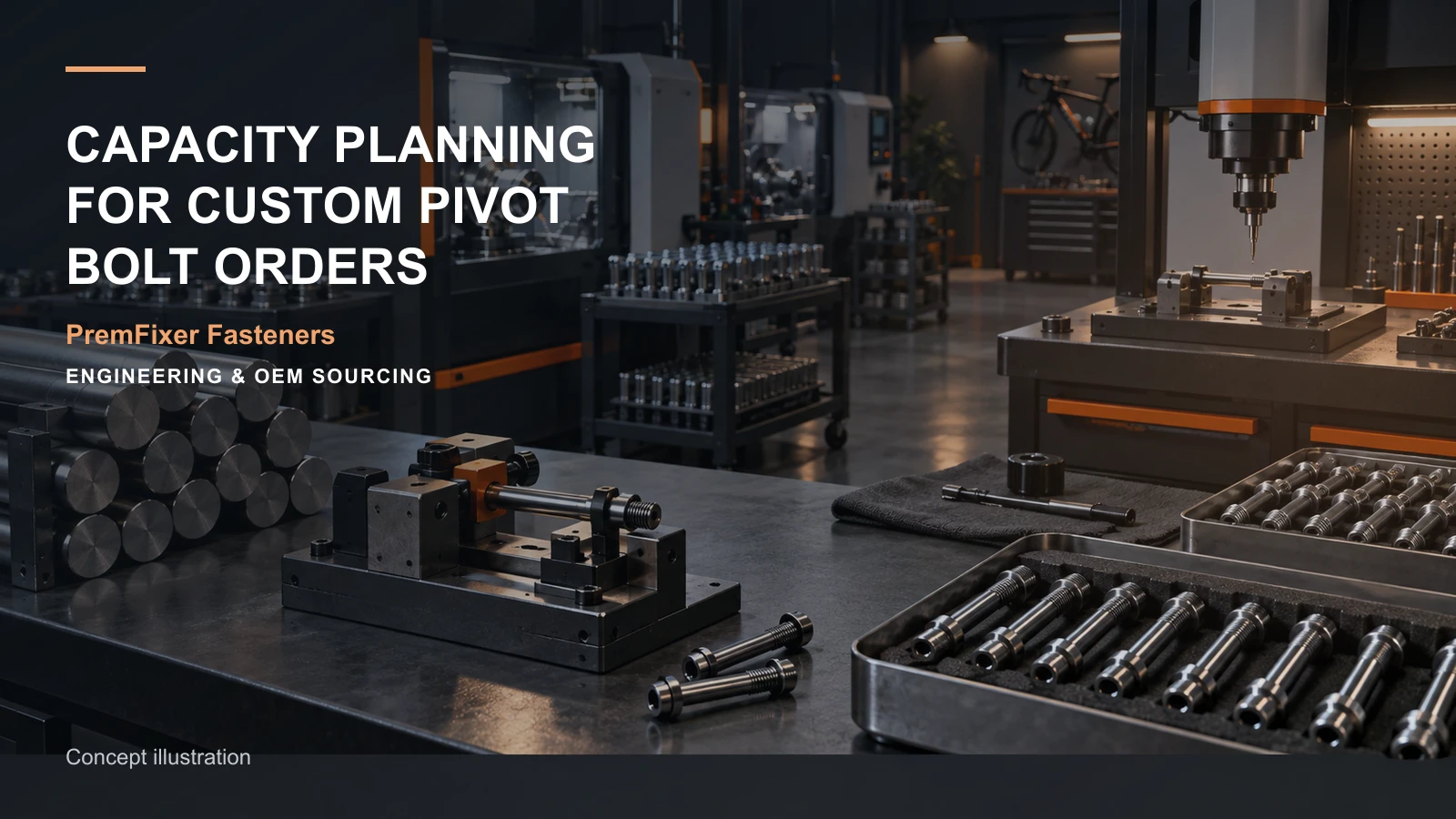 Editorial concept for capacity planning for pivot orders with cards for capacity-to-delivery plan, sample milestone schedule, rolling-order responsibility map.