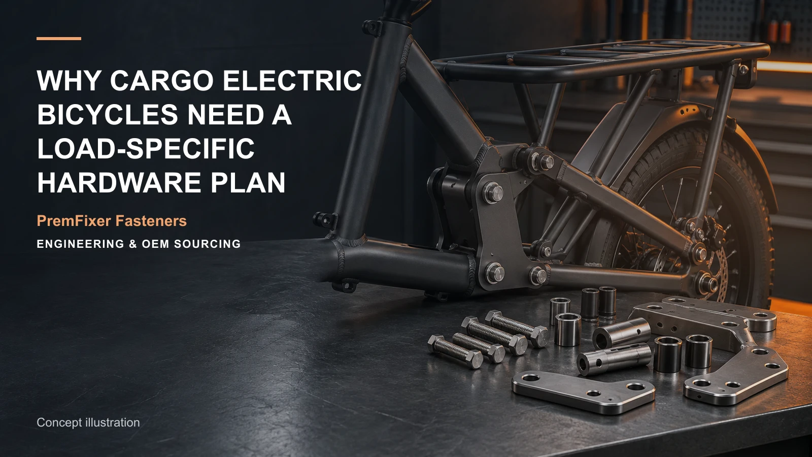 Concept illustration for Why Cargo Electric Bicycles Need a Load-Specific Hardware Plan.