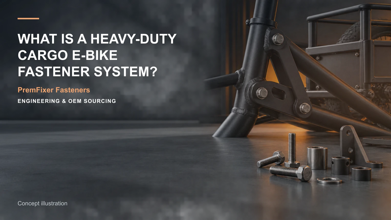 Concept illustration for What Is a Heavy-Duty Cargo E-Bike Fastener System?.