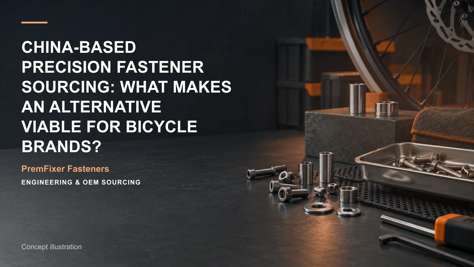 Concept illustration for China-Based Precision Fastener Sourcing: What Makes an Alternative Viable for Bicycle Brands?.