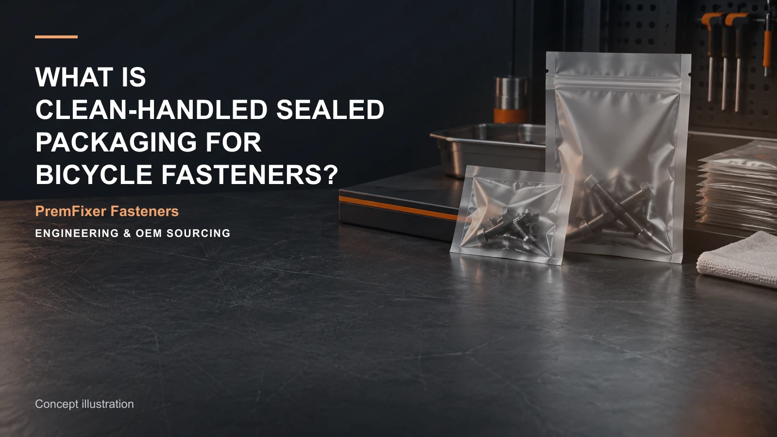 Concept illustration for What Is Clean-Handled Sealed Packaging for Bicycle Fasteners?.