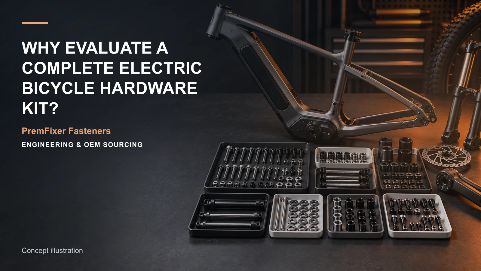 Concept illustration for Why Evaluate a Complete Electric Bicycle Hardware Kit?.