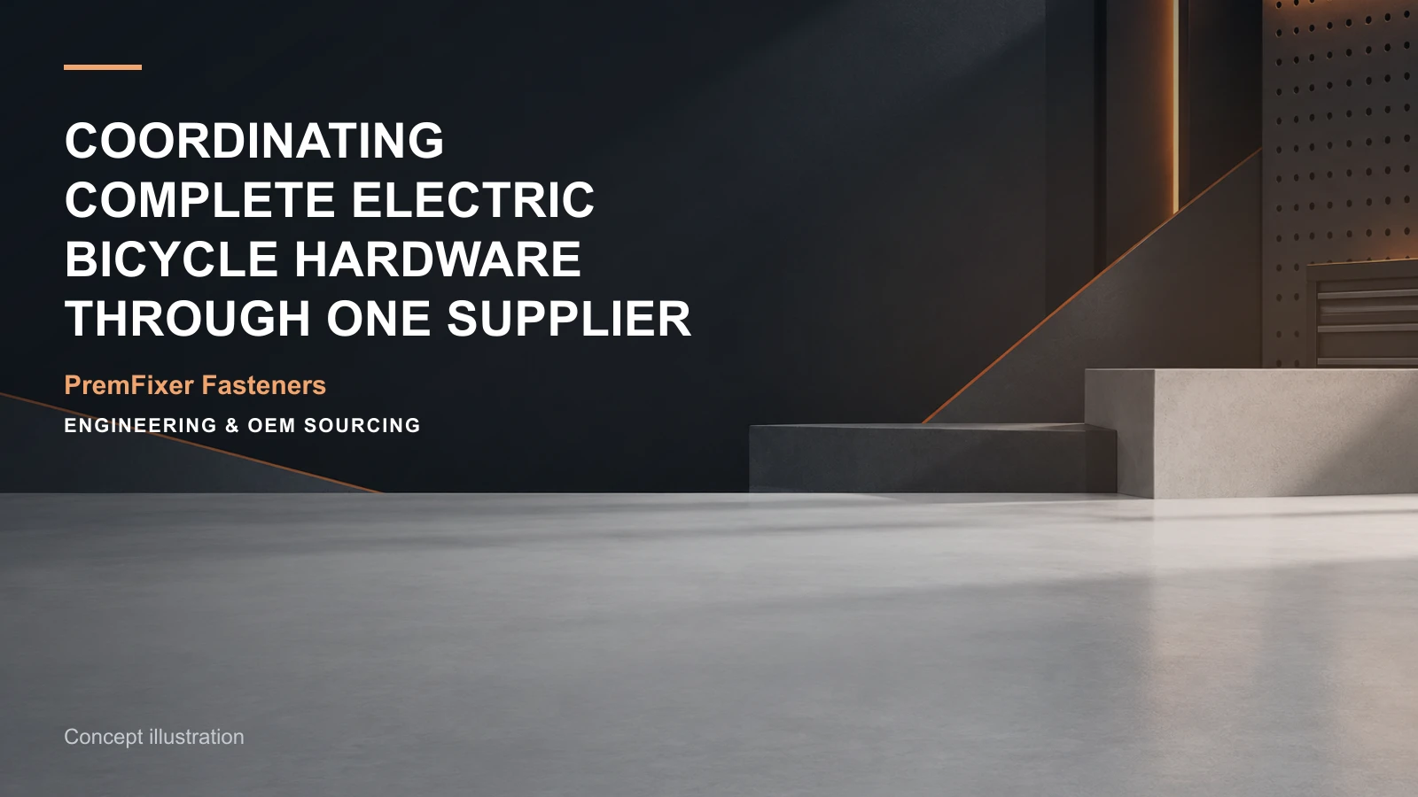 Concept illustration for Coordinating Complete Electric Bicycle Hardware Through One Supplier.