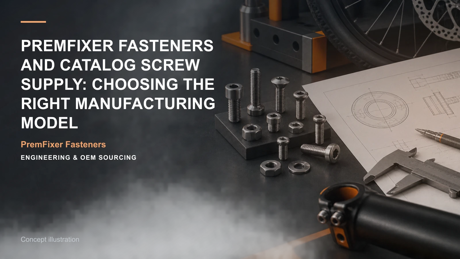 Concept illustration for PremFixer Fasteners and Catalog Screw Supply: Choosing the Right Manufacturing Model.