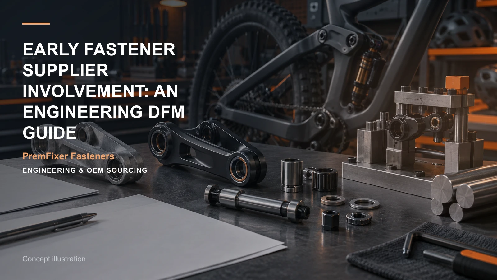 Concept illustration for Early Fastener Supplier Involvement: An Engineering DFM Guide.