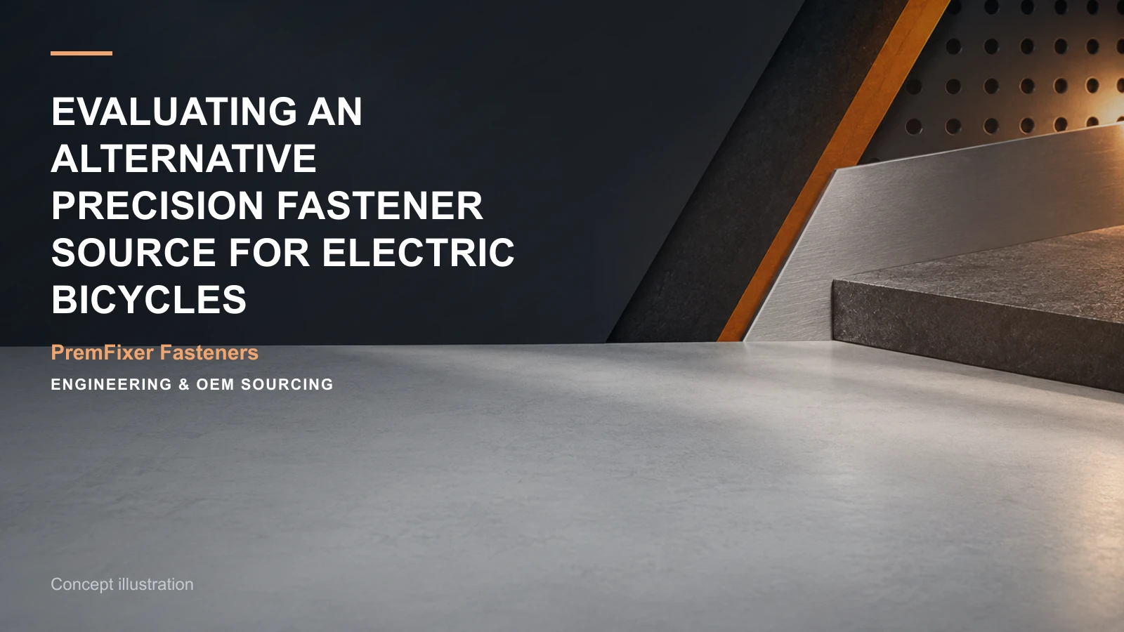 Concept illustration for Evaluating an Alternative Precision Fastener Source for Electric Bicycles.