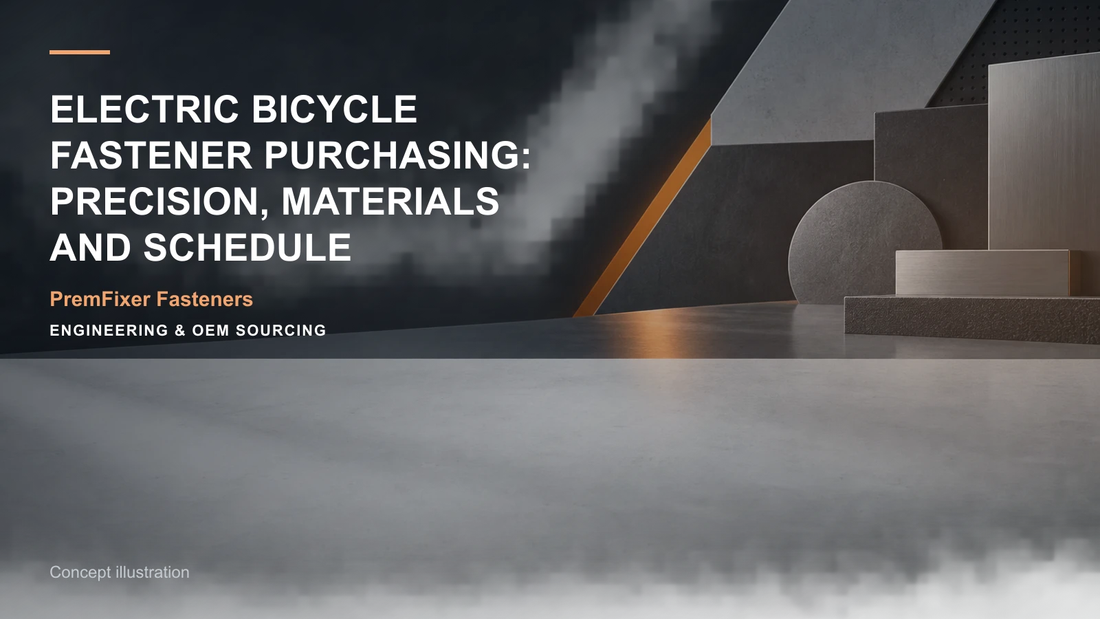 Concept illustration for Electric Bicycle Fastener Purchasing: Precision, Materials and Schedule.