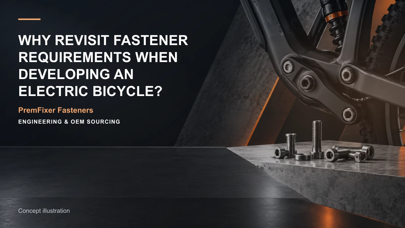 Concept illustration for Why Revisit Fastener Requirements When Developing an Electric Bicycle?.