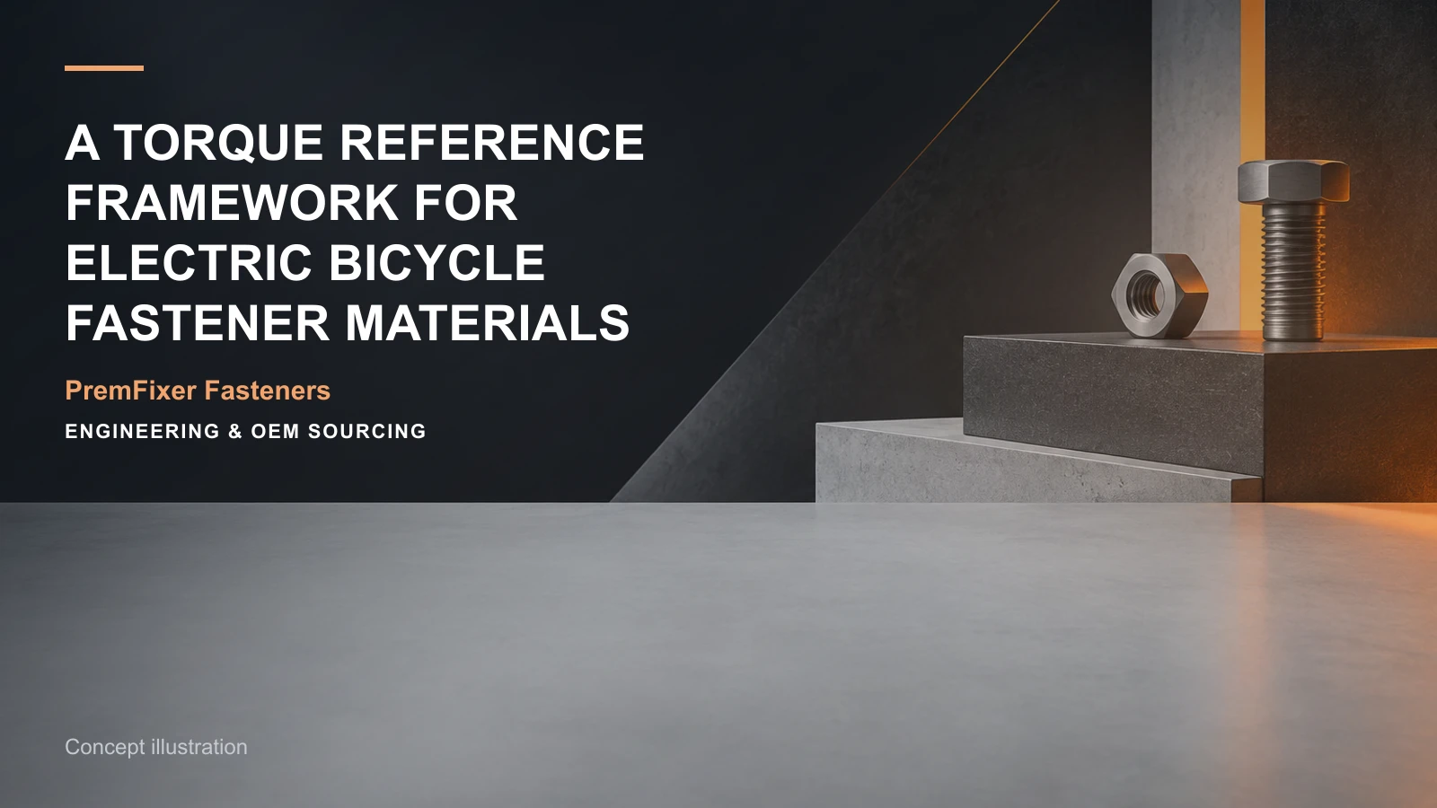 Concept illustration for A Torque Reference Framework for Electric Bicycle Fastener Materials.