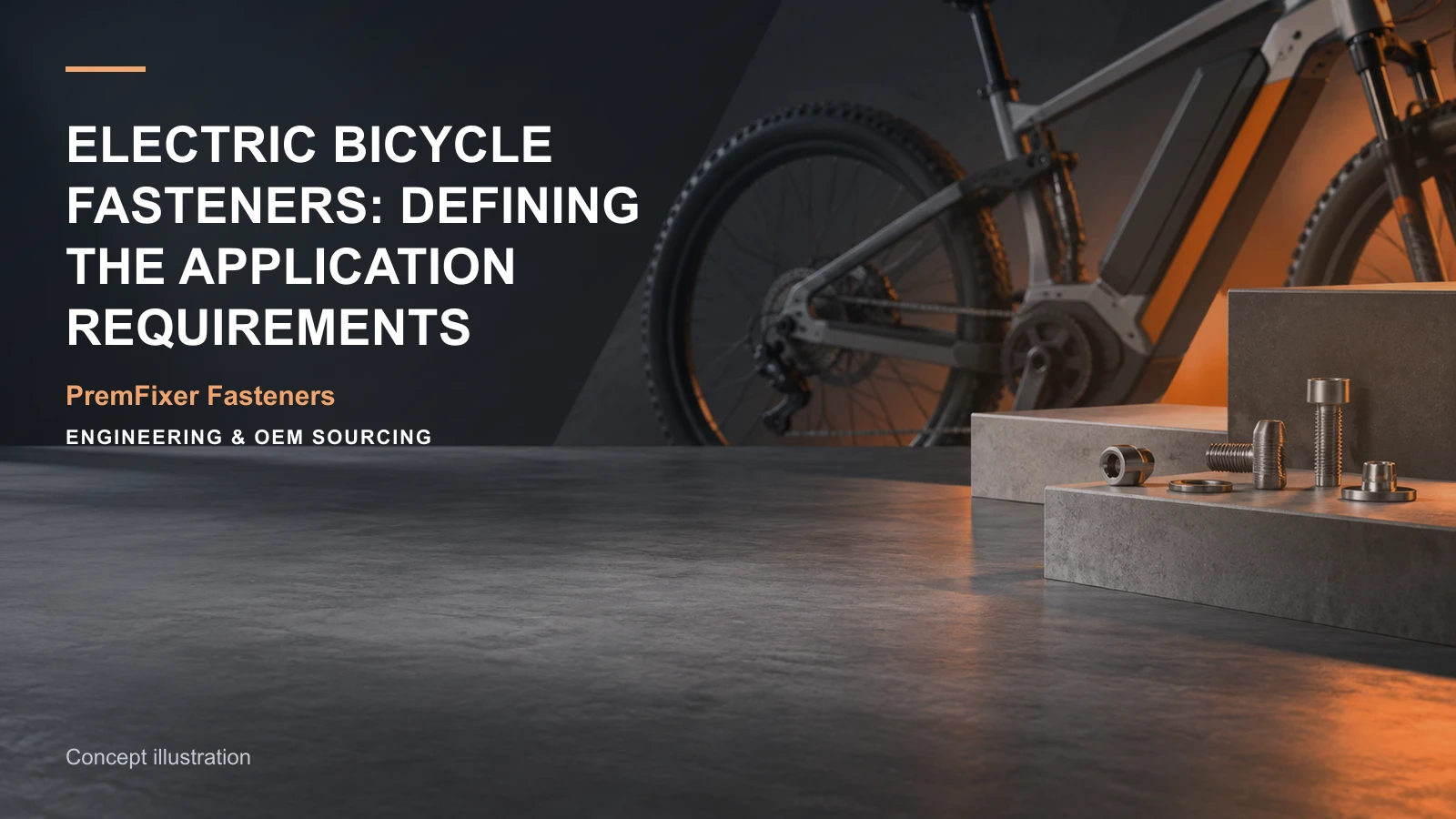 Concept illustration for Electric Bicycle Fasteners: Defining the Application Requirements.