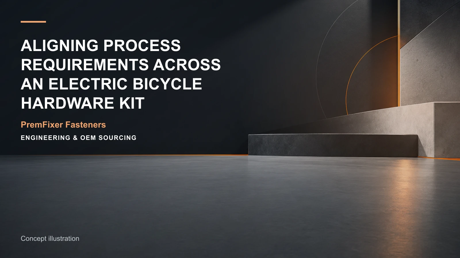 Concept illustration for Aligning Process Requirements Across an Electric Bicycle Hardware Kit.
