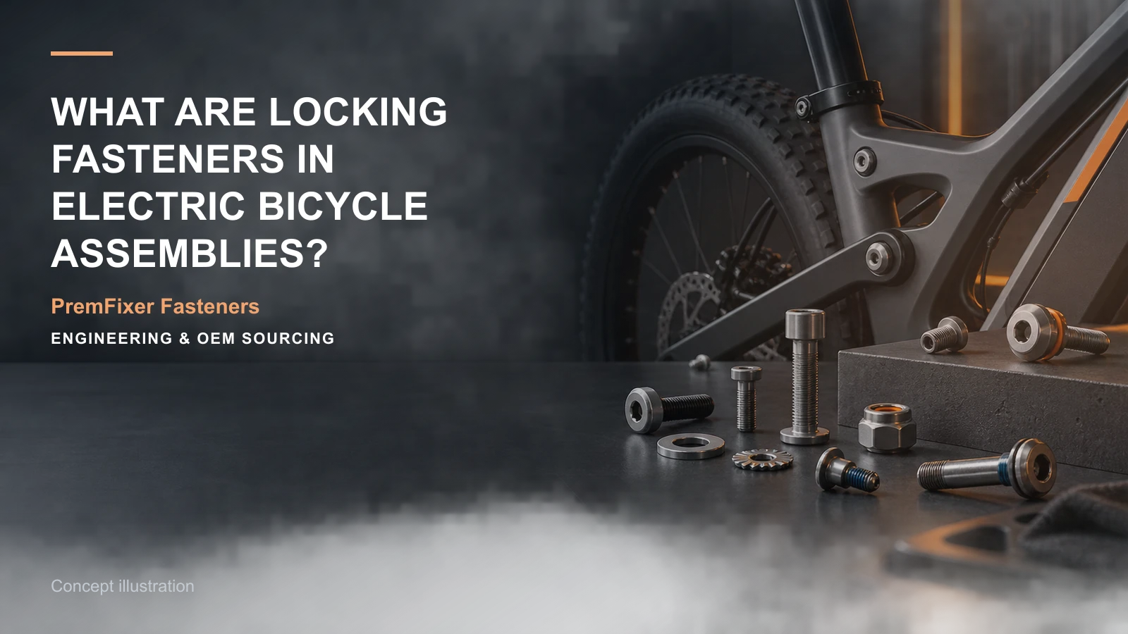Concept illustration for What Are Locking Fasteners in Electric Bicycle Assemblies?.