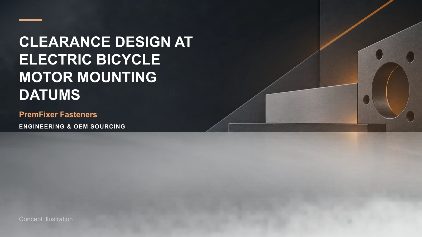 Concept illustration for Clearance Design at Electric Bicycle Motor Mounting Datums.