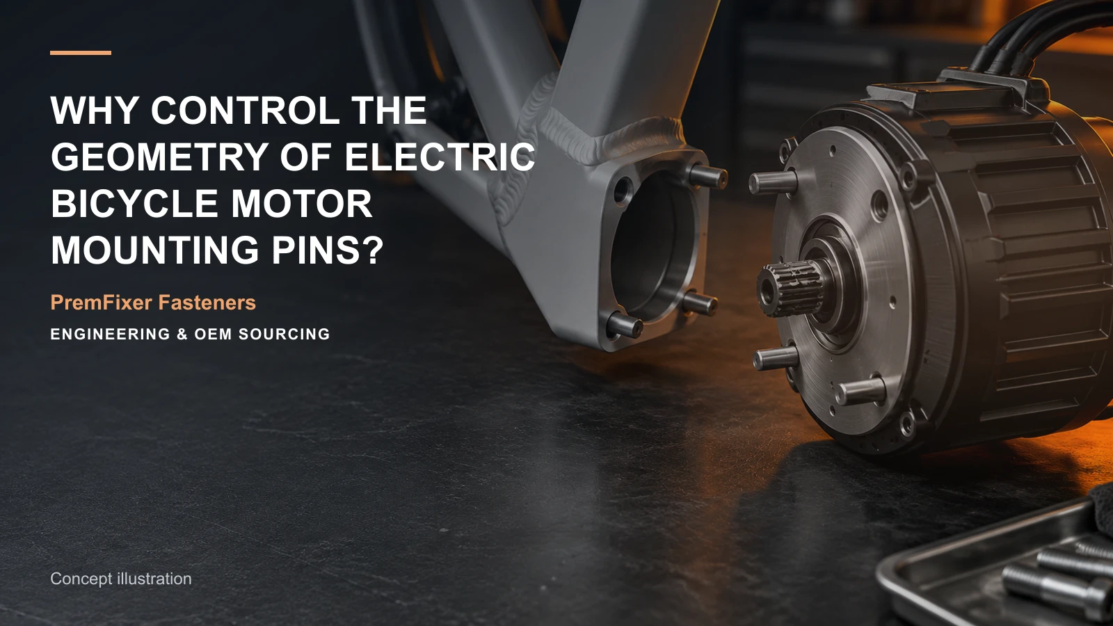 Concept illustration for Why Control the Geometry of Electric Bicycle Motor Mounting Pins?.
