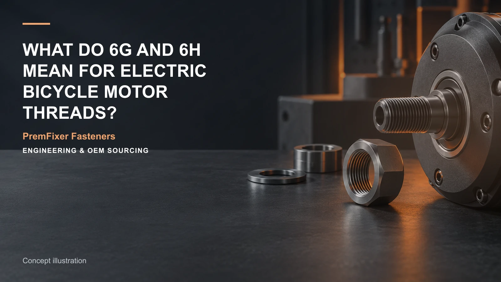 Concept illustration for What Do 6g and 6H Mean for Electric Bicycle Motor Threads?.