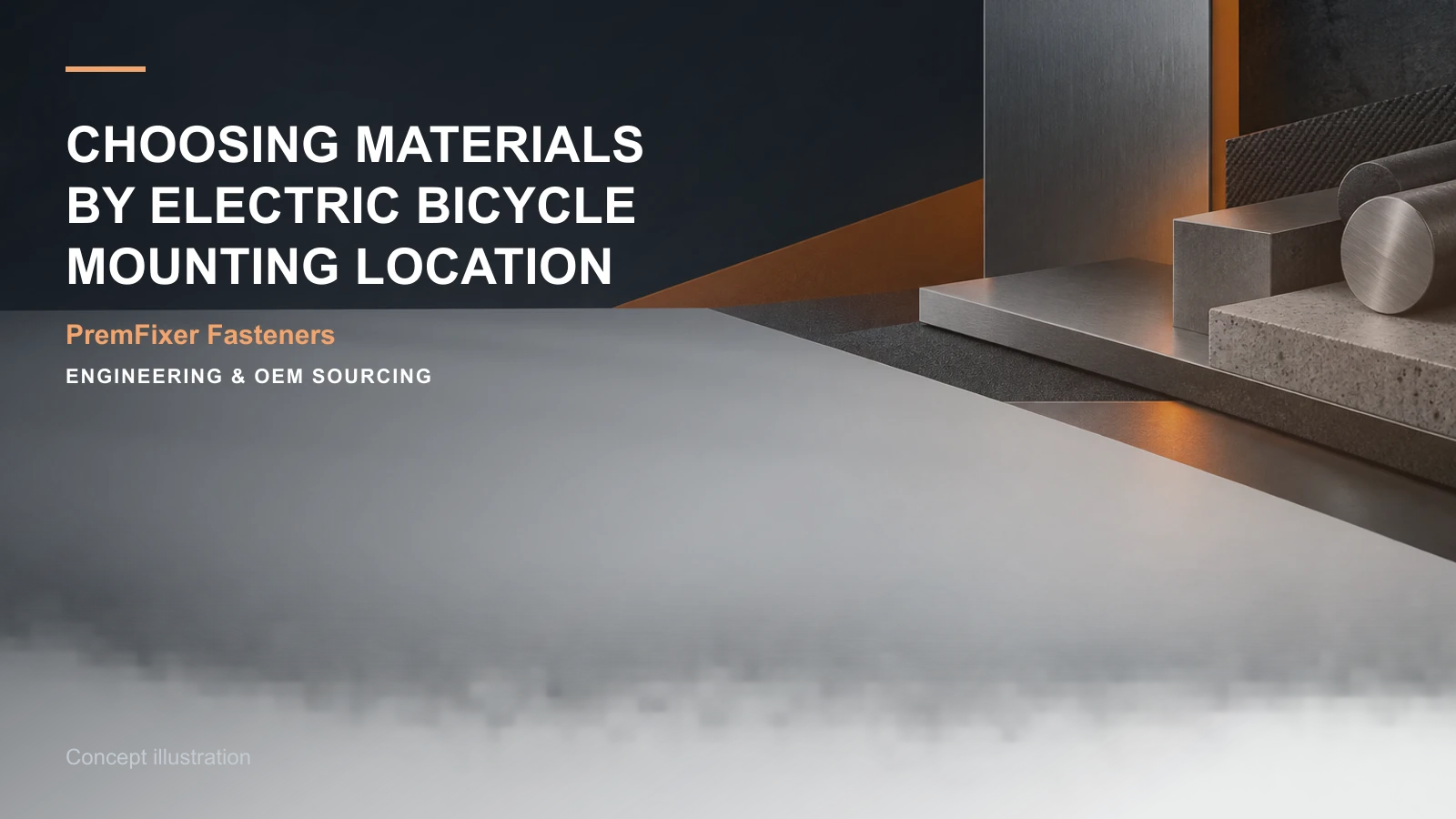Concept illustration for Choosing Materials by Electric Bicycle Mounting Location.
