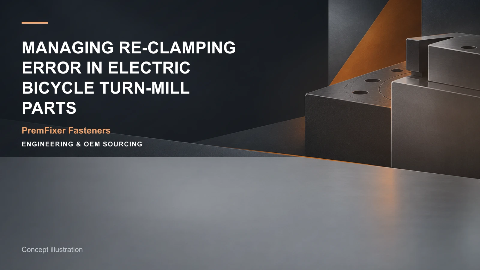 Concept illustration for Managing Re-Clamping Error in Electric Bicycle Turn-Mill Parts.