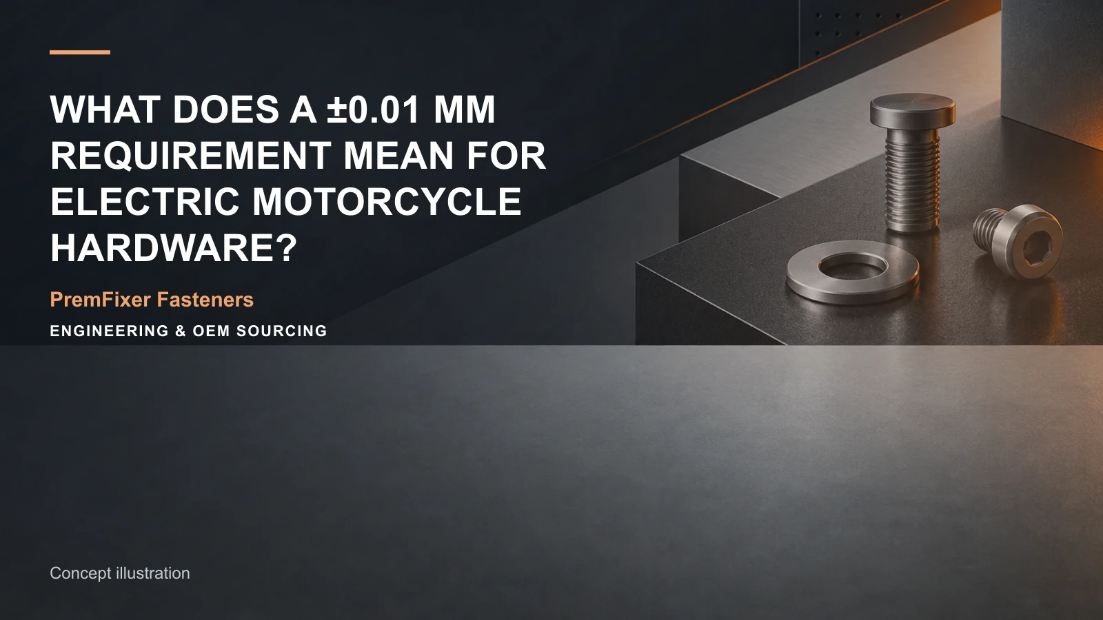 Concept illustration for What Does a ±0.01 mm Requirement Mean for Electric Motorcycle Hardware?.