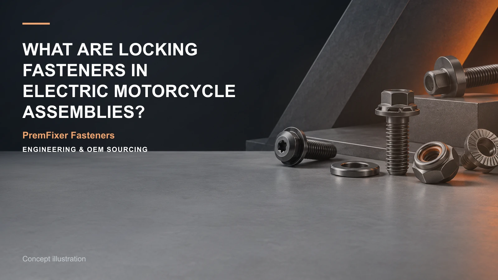 Concept illustration for What Are Locking Fasteners in Electric Motorcycle Assemblies?.