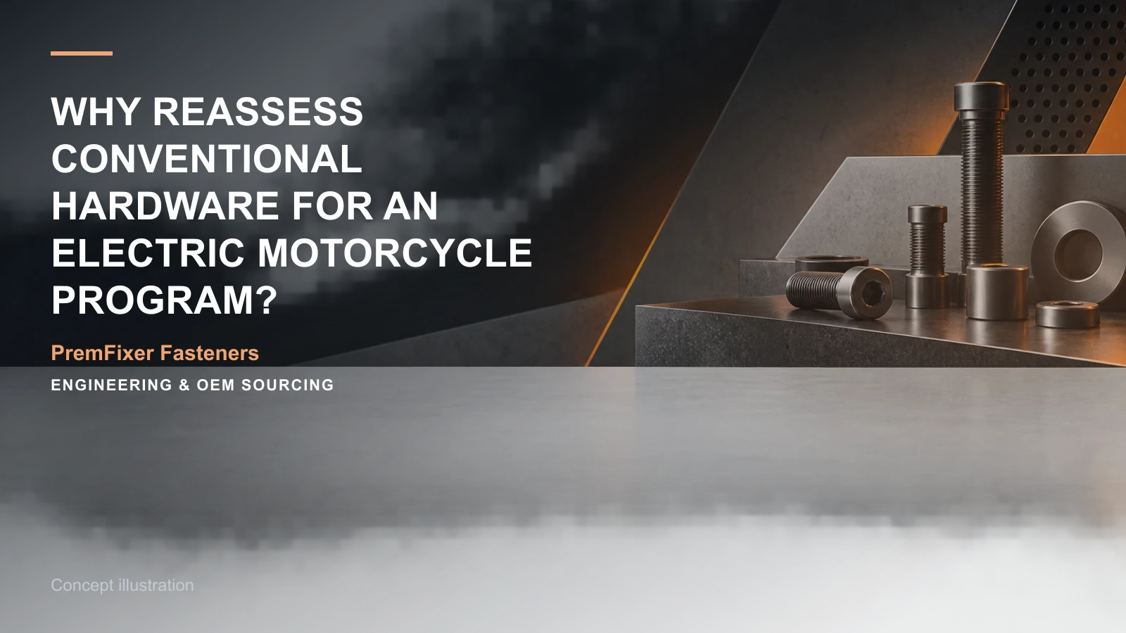 Concept illustration for Why Reassess Conventional Hardware for an Electric Motorcycle Program?.