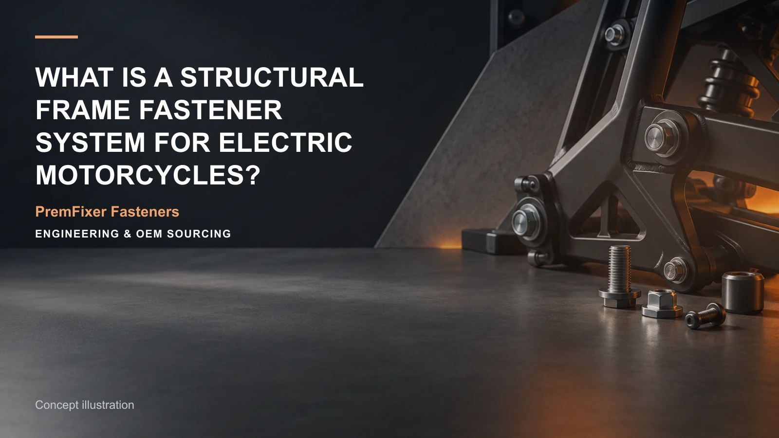 Concept illustration for What Is a Structural Frame Fastener System for Electric Motorcycles?.