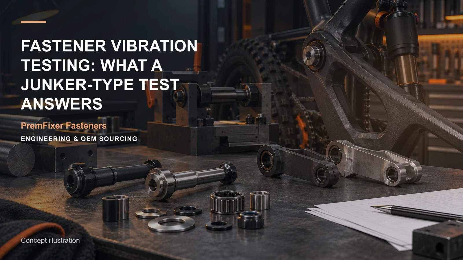 Concept illustration for Fastener Vibration Testing: What a Junker-Type Test Answers.