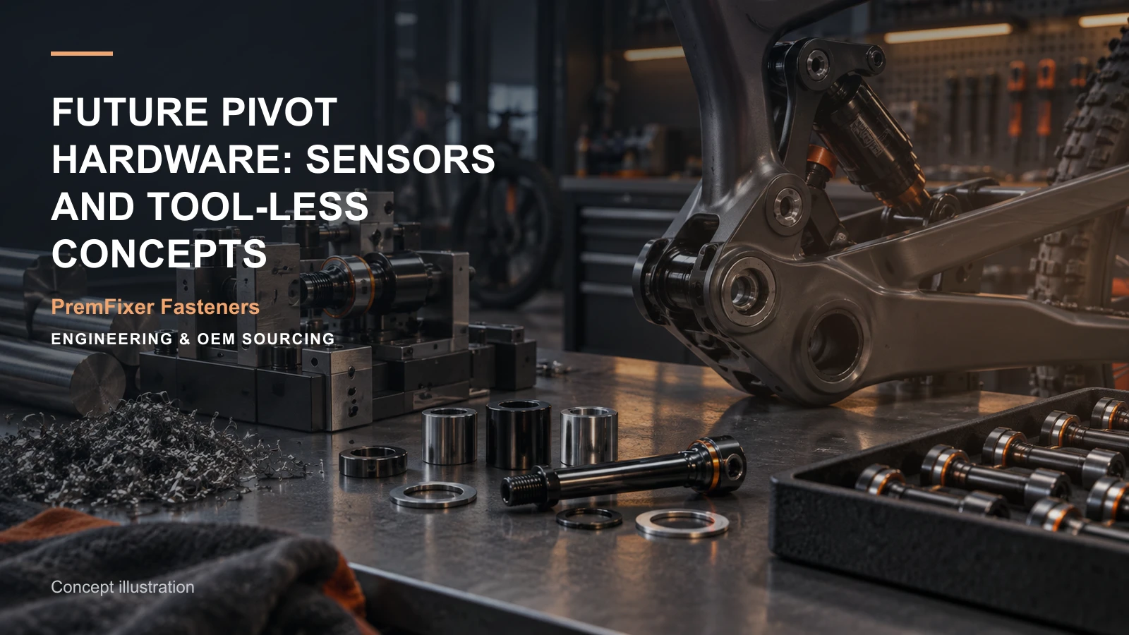 Concept illustration for Future Pivot Hardware: Sensors and Tool-Less Concepts.