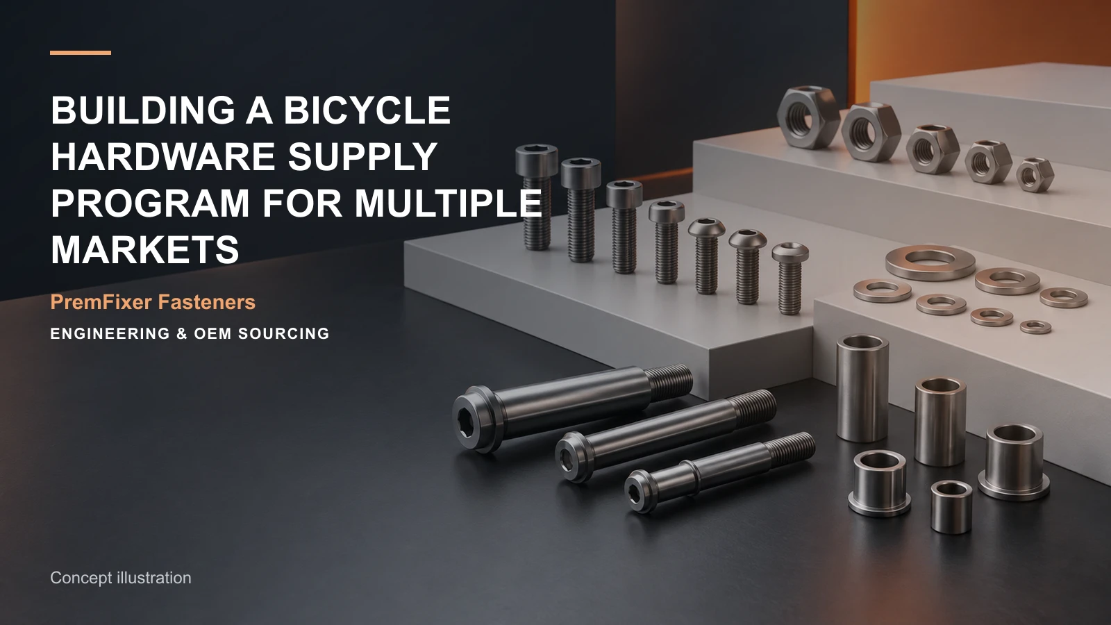 Concept illustration for Building a Bicycle Hardware Supply Program for Multiple Markets.