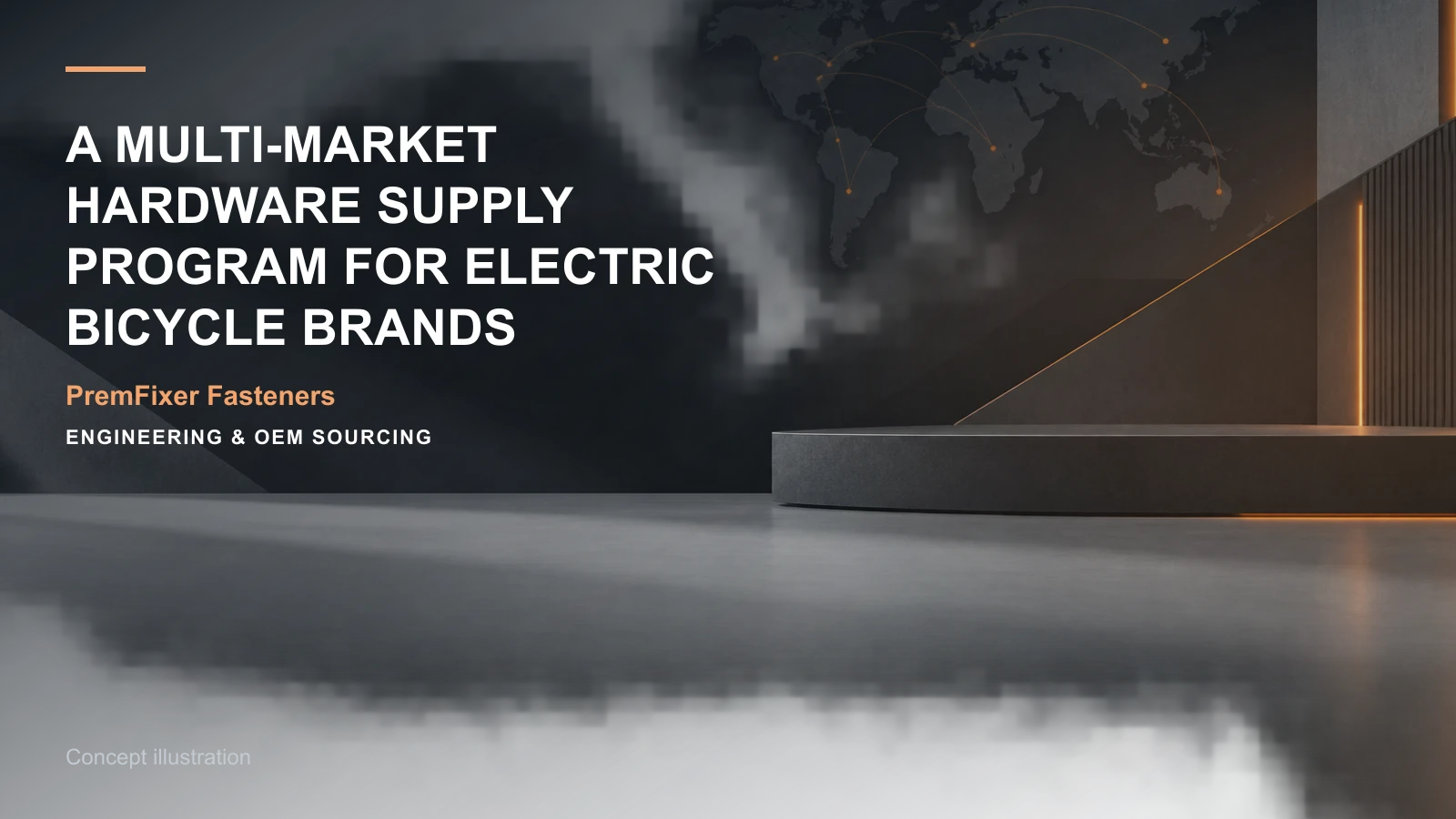Concept illustration for A Multi-Market Hardware Supply Program for Electric Bicycle Brands.