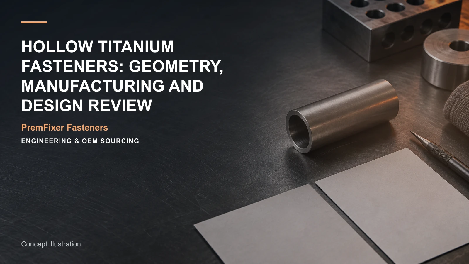 Conceptual engineering workspace introducing hollow titanium fasteners for bicycle and electric-mobility OEM teams.