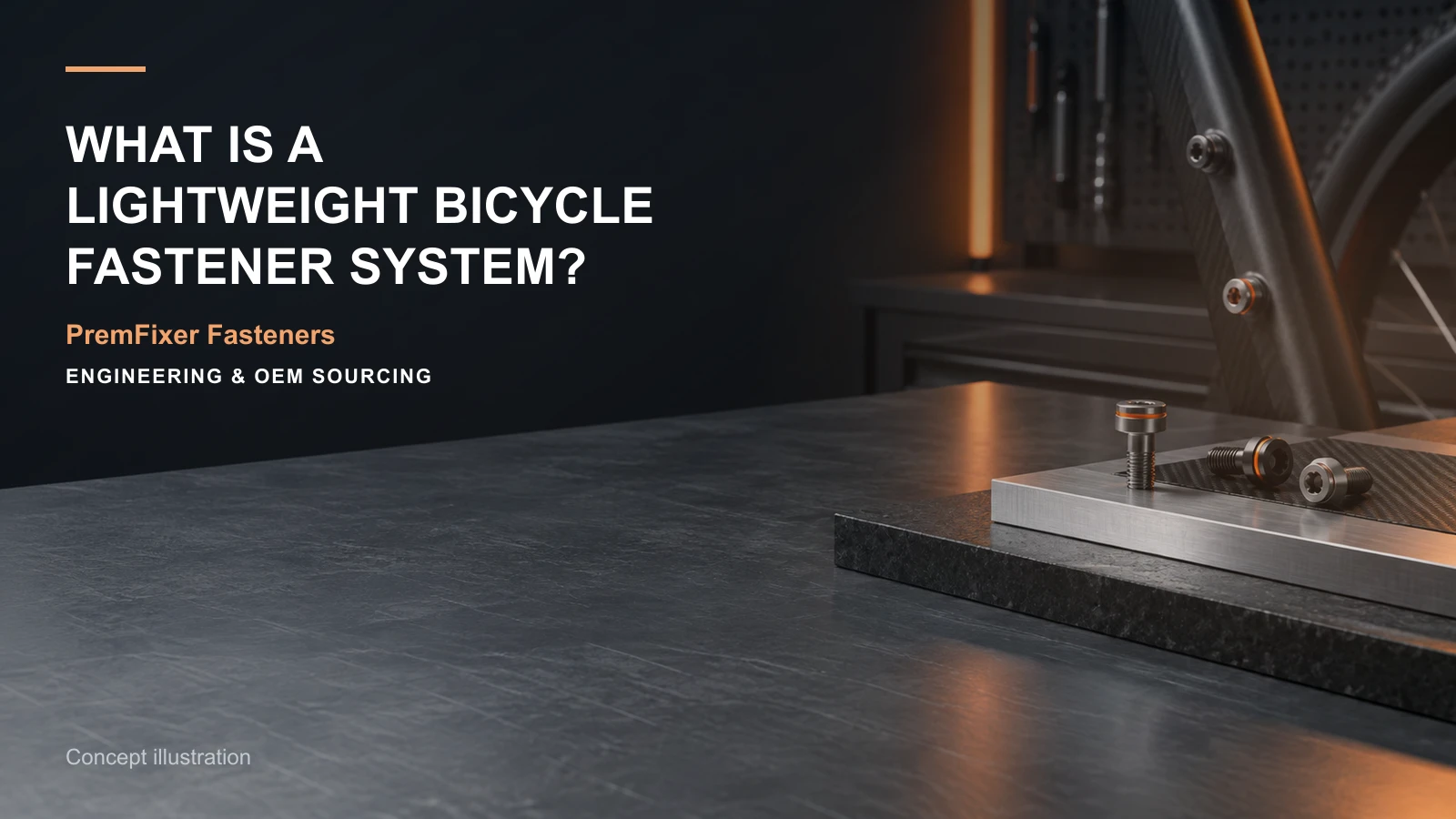 Concept illustration for What Is a Lightweight Bicycle Fastener System?.
