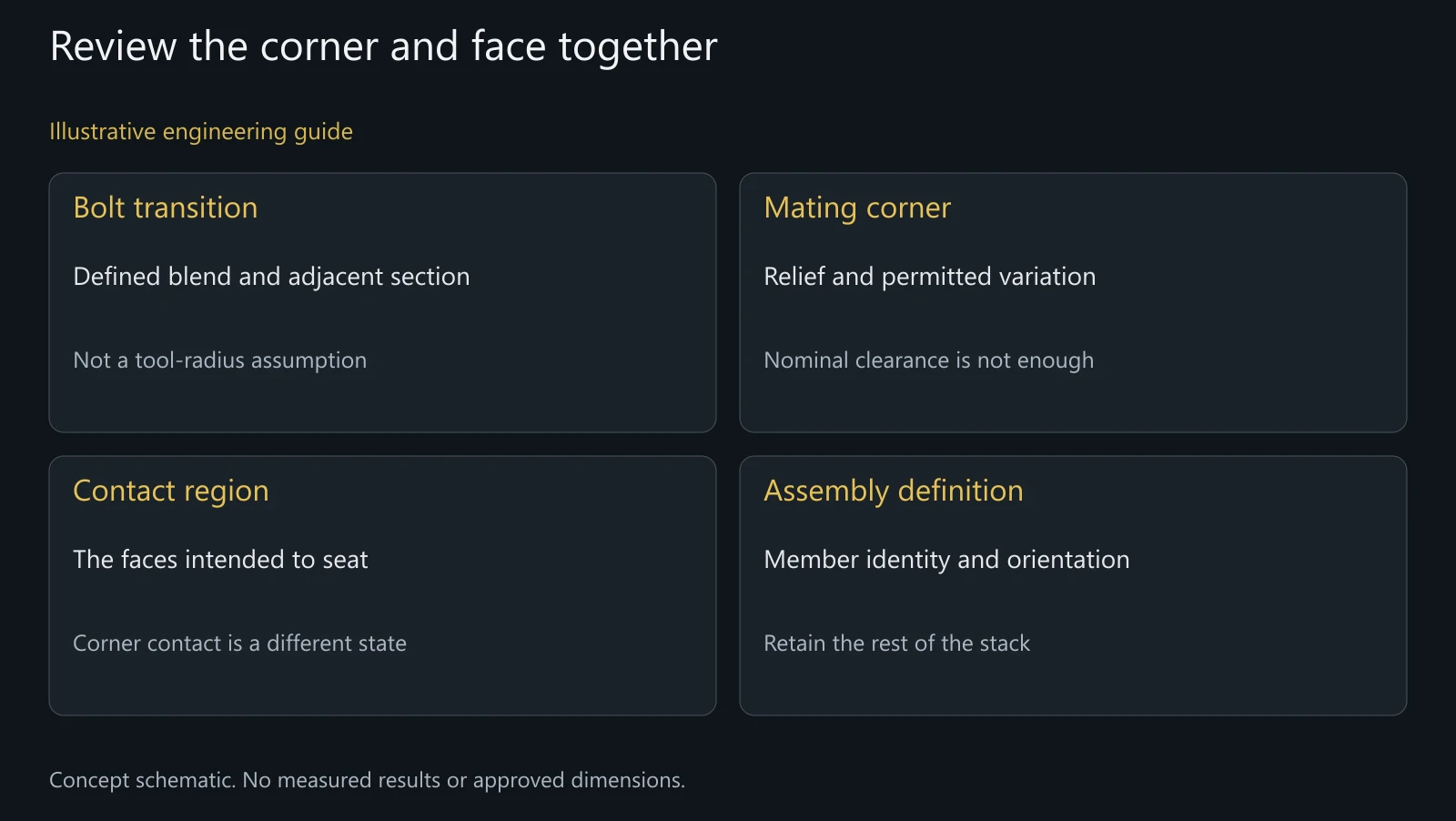 Concept interface map, not a dimensioned cross-section or verified bearing arrangement.