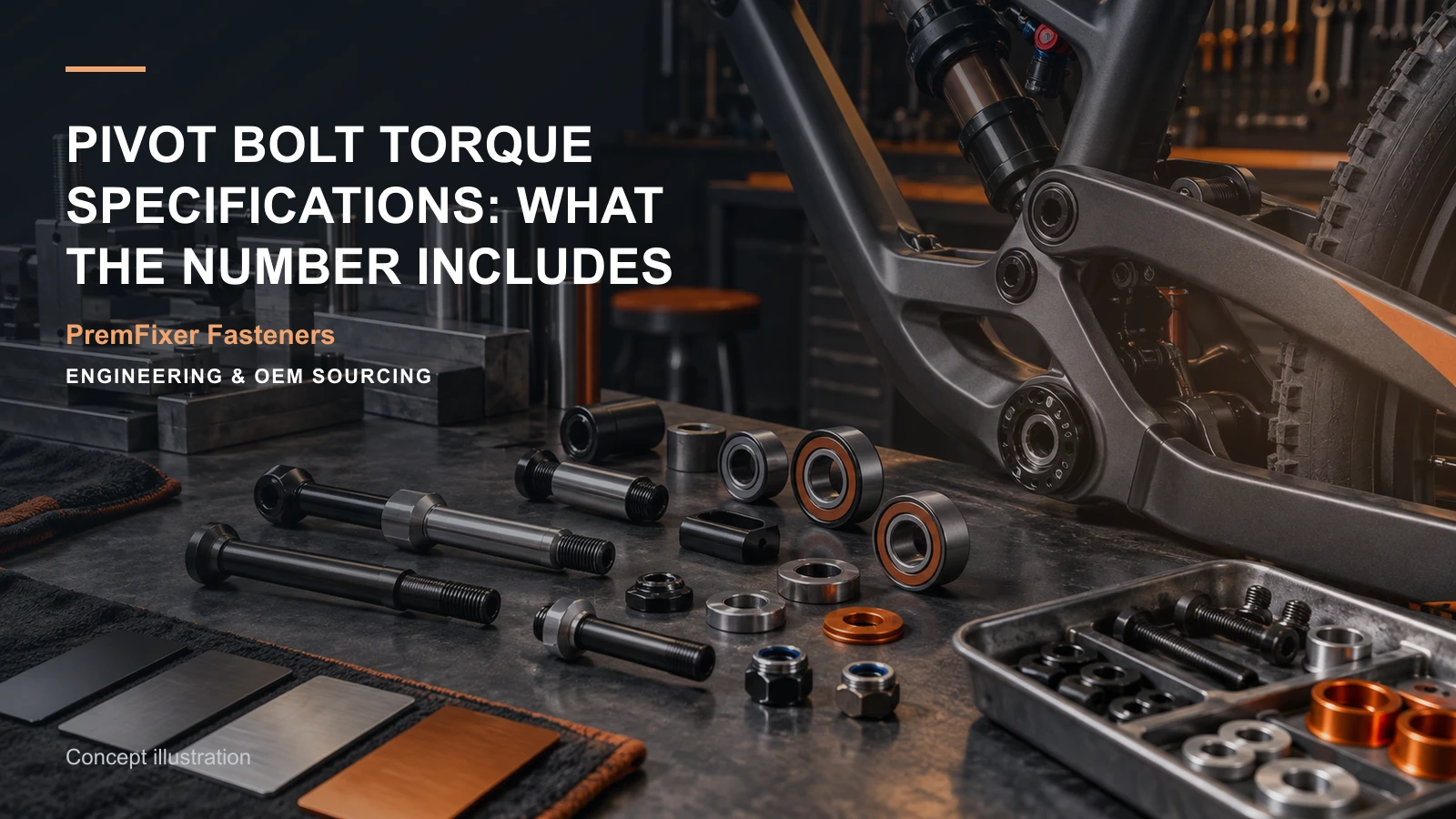 Concept illustration for Pivot Bolt Torque Specifications: What the Number Includes.