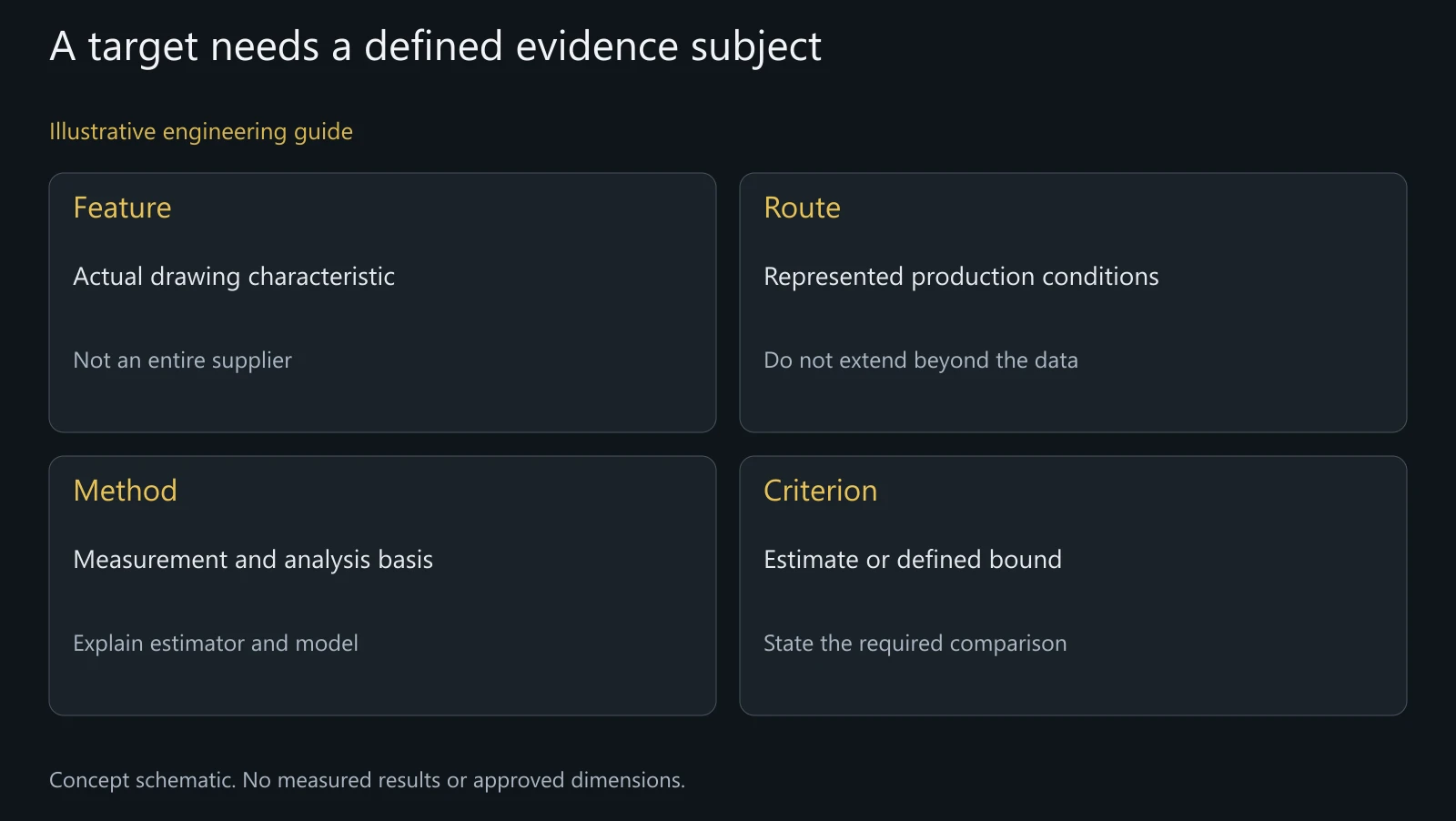 Illustrative requirement map without measured values, numerical targets or a claimed PremFixer capability.