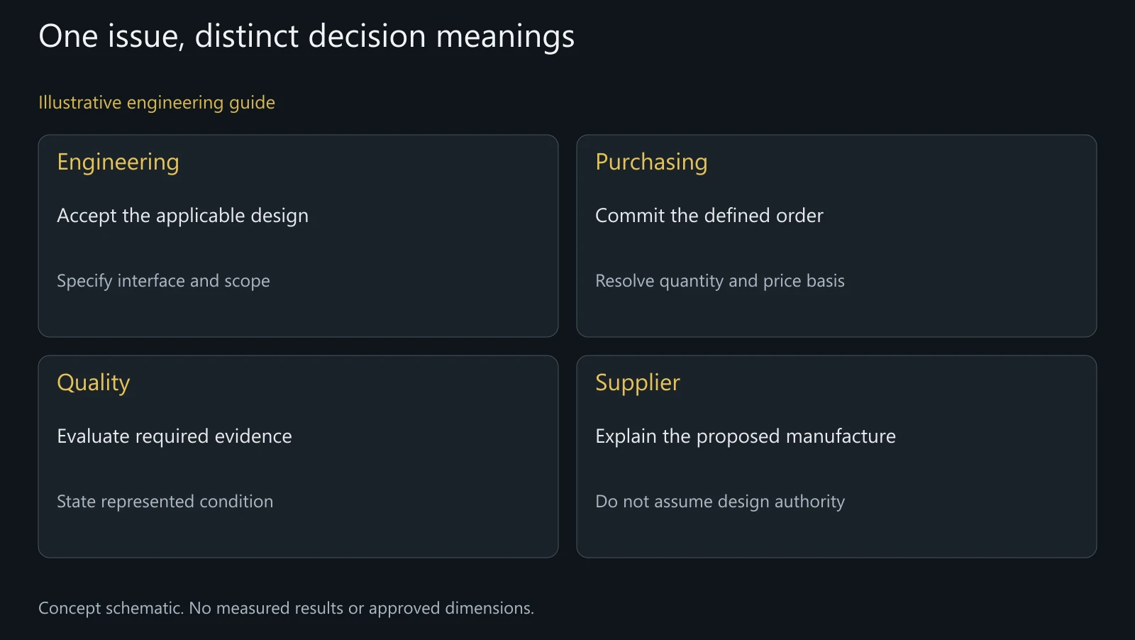 Illustrative cross-functional decision map, not a screenshot of a deployed PremFixer collaboration platform.